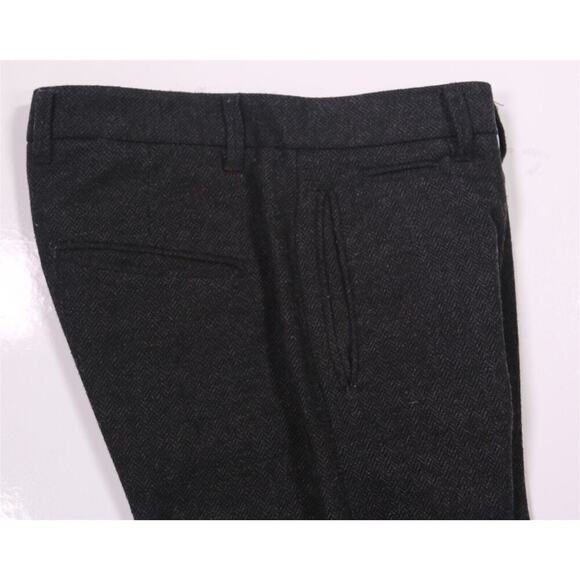 Officina36 Gray Herringbone Tweed Dress Joggers Pants 32x27 - Picture 2 of 7